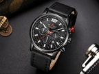 Mens Waterproof Sport Watch With Chronometers Day View And Cross-Matte Background Modern Man Watch Stevvex