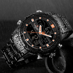 Mens Wrist Watch, Waterproof Analog Digital Watches Multifunction Stainless Steel Business Watches For Man Perfect Gift - SJB-DIAMOND ELITES