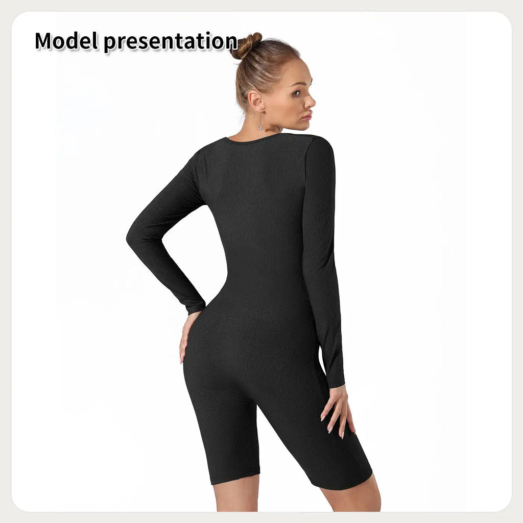 Women's Fashion Simple Solid Color Bodysuit - SJB-DIAMOND ELITES