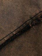Men's Washed Frayed Hem Hoodie