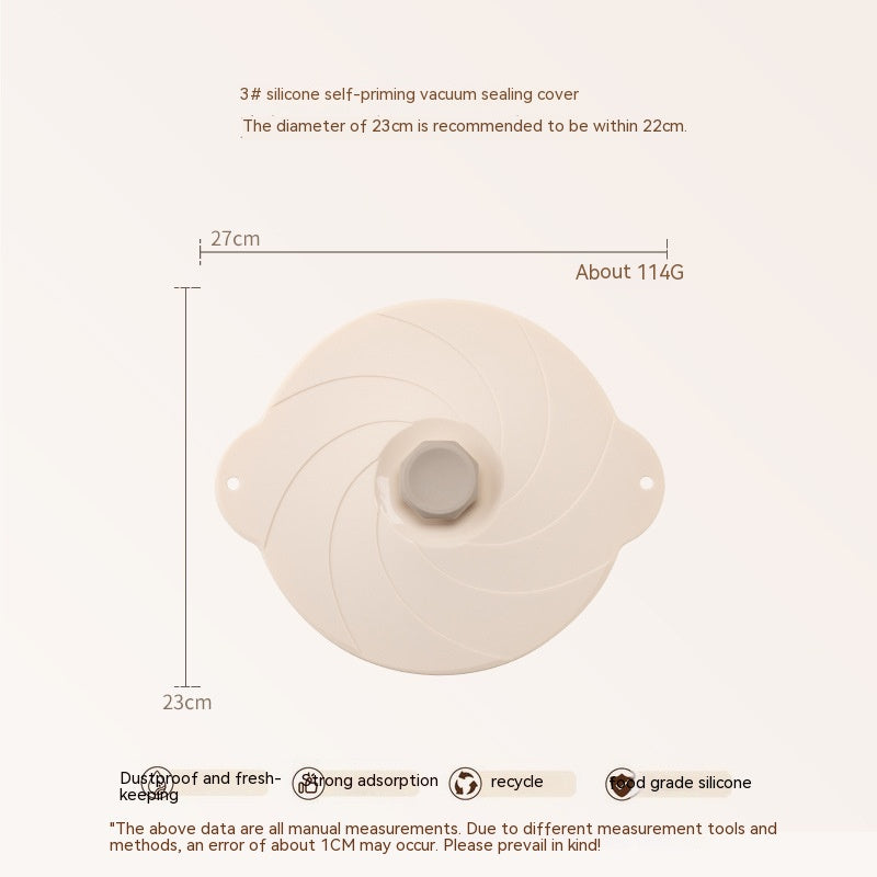 Lid For Airtight Container Vacuum Self-priming Seal Kitchen Gadgets Pi-Mart