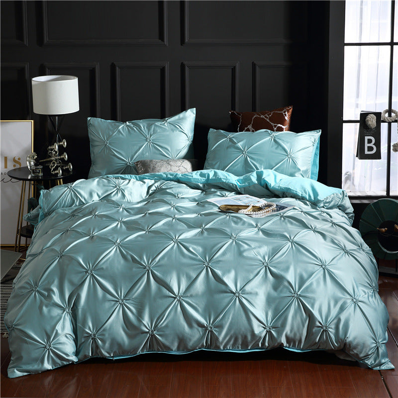 Three-piece Solid Color Bed Sheet Duvet Cover Pi-Mart