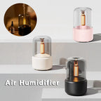 Atmosphere Light Humidifier Candlelight Aroma Diffuser Portable 120ml Electric USB Air Humidifier Cool Mist Maker Fogger 8-12 Hours With LED Night Light Pi-Mart