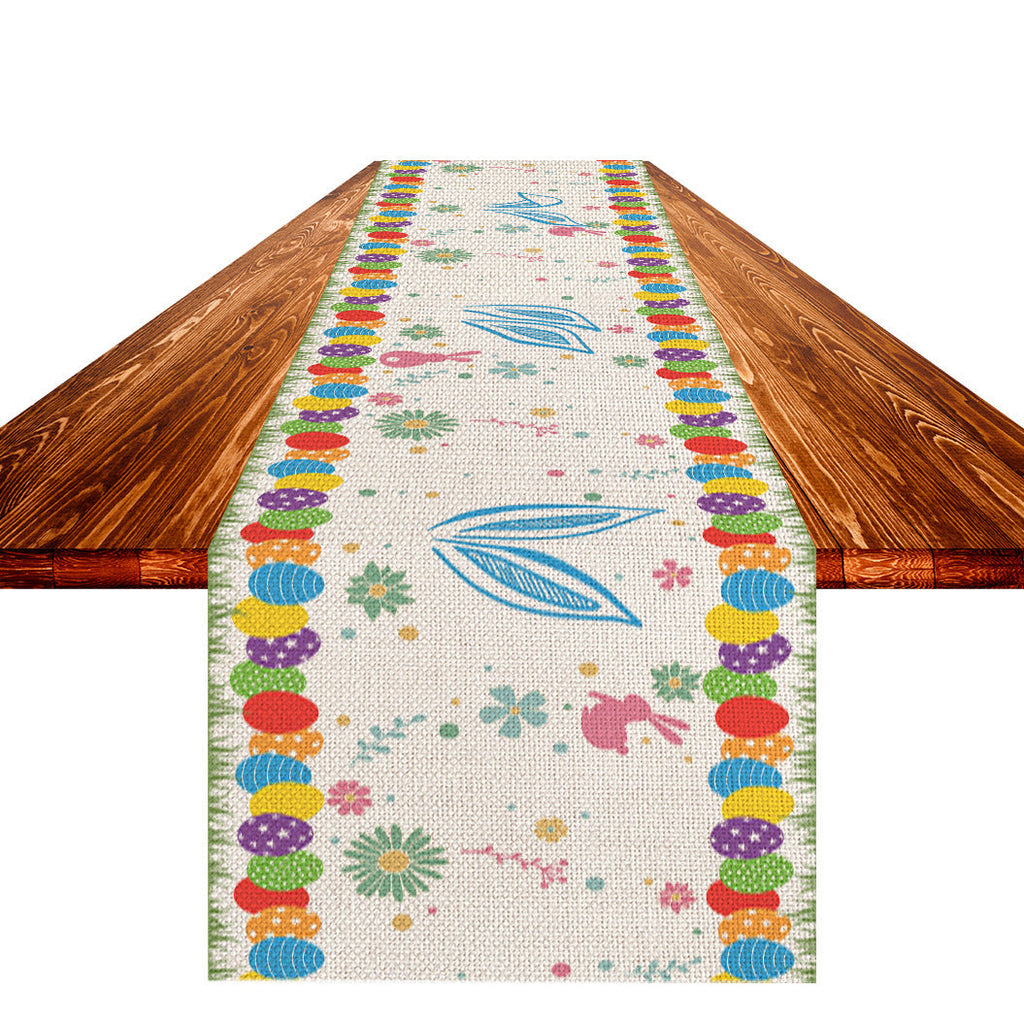 Easter Table Flag Linen Strong Durable Tablecloth Oil And Stain Proof Pi-Mart