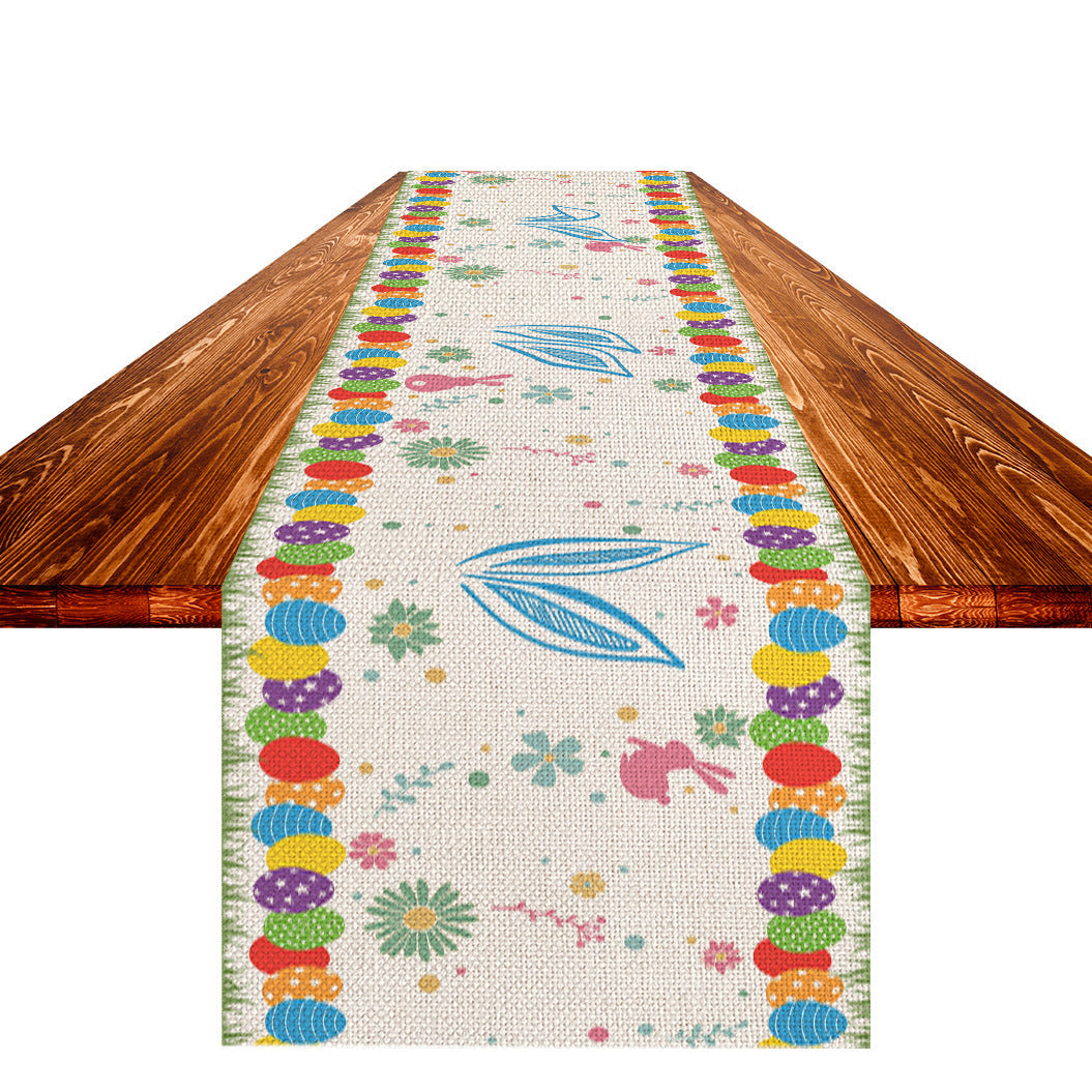 Easter Table Flag Linen Strong Durable Tablecloth Oil And Stain Proof Pi-Mart