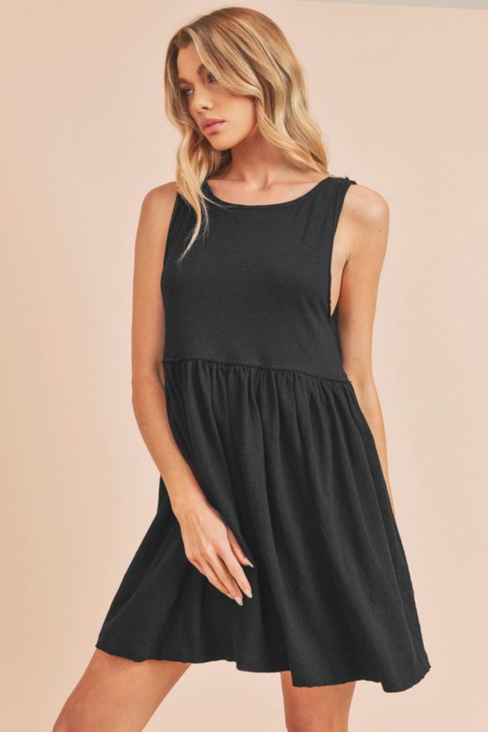 Round Neck Mini Tank Summer Comfortable Dress For Women – Versatile Wardrobe Essential for Effortless Style Stevvex