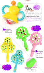 Baby Toys 3-6-12 Months Newborn Rattle 0-1 Year Old Baby Early Childhood Education Toddler Rattle Teether Pi-Mart
