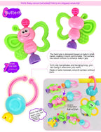 Baby Toys 3-6-12 Months Newborn Rattle 0-1 Year Old Baby Early Childhood Education Toddler Rattle Teether Pi-Mart