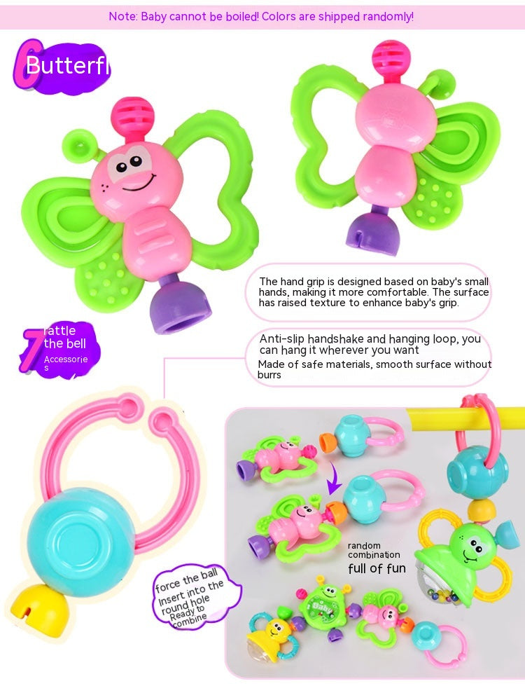 Baby Toys 3-6-12 Months Newborn Rattle 0-1 Year Old Baby Early Childhood Education Toddler Rattle Teether Pi-Mart