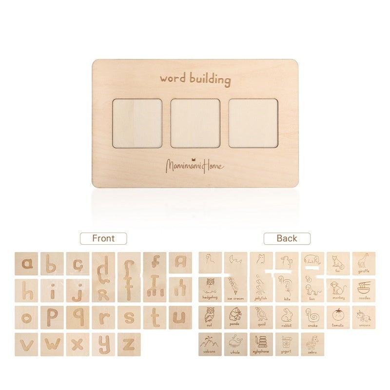 Montessori Early Education Wooden English Word Board Pi-Mart