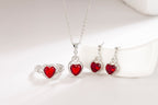 Heart-shaped Ruby Jewelry Suit Pi-Mart