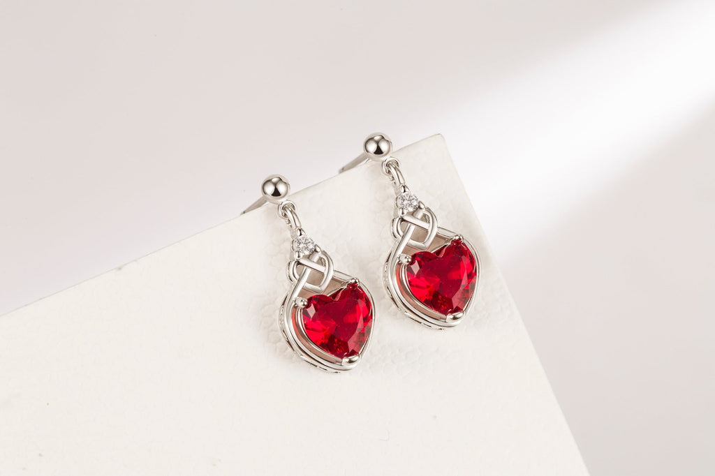 Heart-shaped Ruby Jewelry Suit Pi-Mart