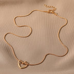 Niche Hollow Heart Necklace For Women Pi-Mart