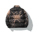 ins European and American graffiti printed cotton coat