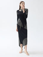 Contrast Color Pleated Suit Women