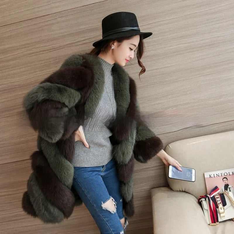 Fashion Personalized Fur Coat For Women Pi-Mart