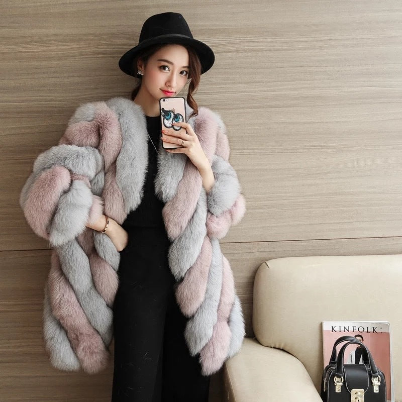 Fashion Personalized Fur Coat For Women Pi-Mart