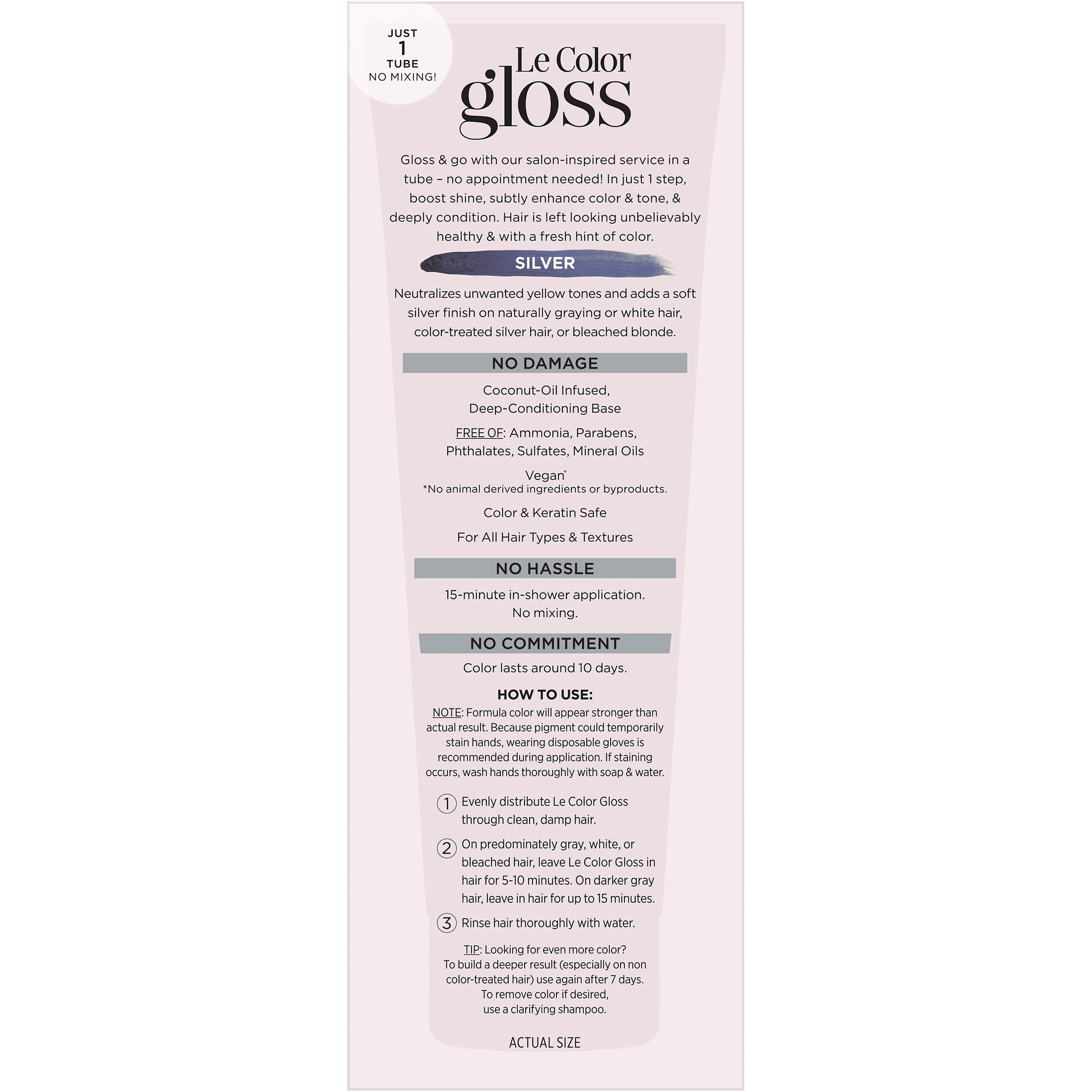 L'Oreal Paris Le Color Gloss One Step Toning Gloss Hair Color, Silver, 4 fl oz EasyOptionXY LLC