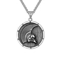 Titanium Steel Hip Hop Hero Of Sparta Helmet Pendant Necklace