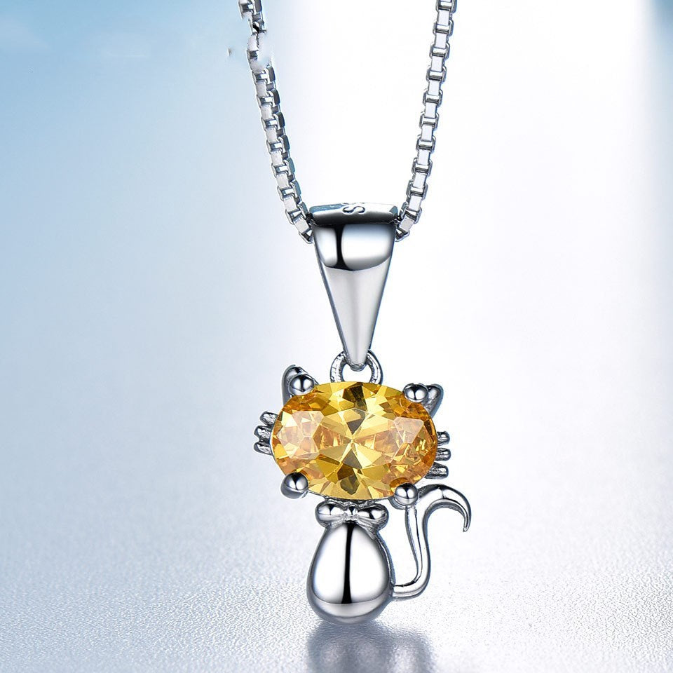 Cat body Topaz GEM PENDANT Pi-Mart