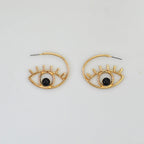 Simple Pearl Stud Earring Demon Eye Eye Earring Pi-Mart