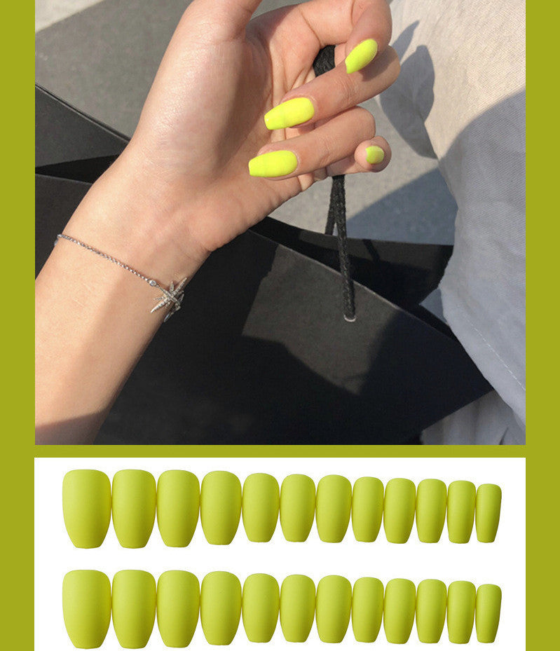 Frosted ballet fake nails Pi-Mart