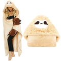 1pc Adorable Sloth Wearable Hooded Blanket - Ultra Soft, Cute, Warm, Fluffy, and Cozy - Perfect Gift for Women, 150x130cm, Highland Cow Design, Cat Pattern Lootquake LLC