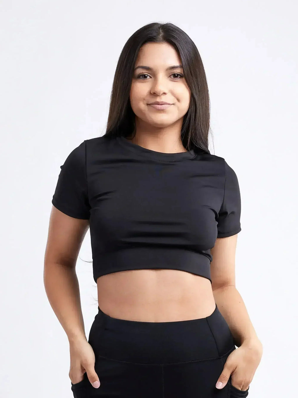 Women's Lightweight Short-Sleeve Crop Top - Workout & Casual - SJB-DIAMOND ELITES