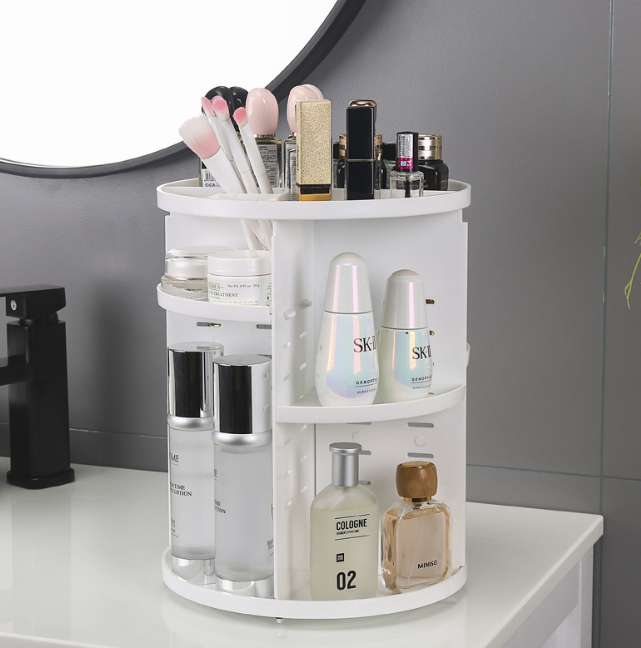 360 Degree Rotating Acrylic Cosmetic Storage Box Makeup Box Pi-Mart
