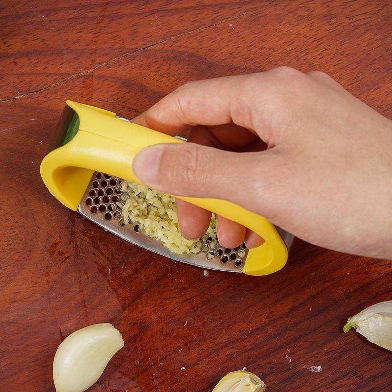 Stainless Steel Garlic Masher Garlic Press Household Manual Curve Fruit Vegetable Tools Kitchen Gadgets Pi-Mart