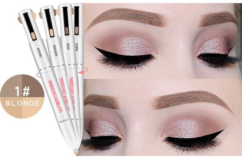 Eyebrow Shaping Set 3 In 1 Foldable Adjustable Eyebrow Stencil For Perfect Brows Shapes Makeup Pi-Mart