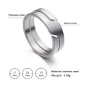 Silver Color Unisex Stainless Rings Pi-Mart