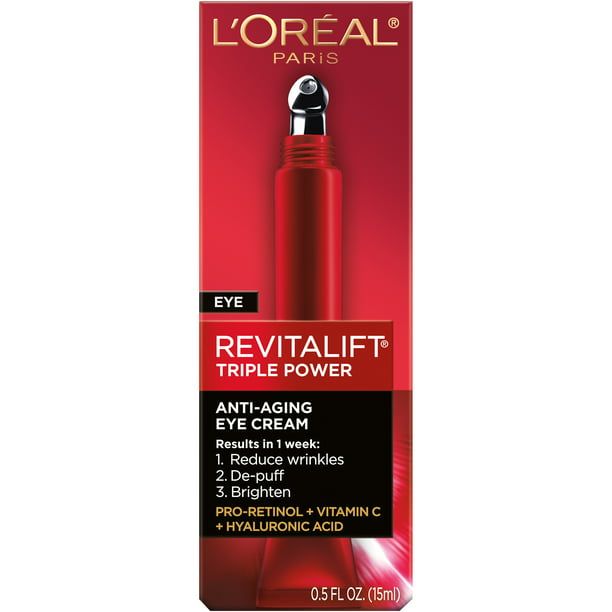 L'Oreal Paris Revitalift Triple Power Anti-Aging Eye Cream, 0.5 fl oz EasyOptionXY LLC