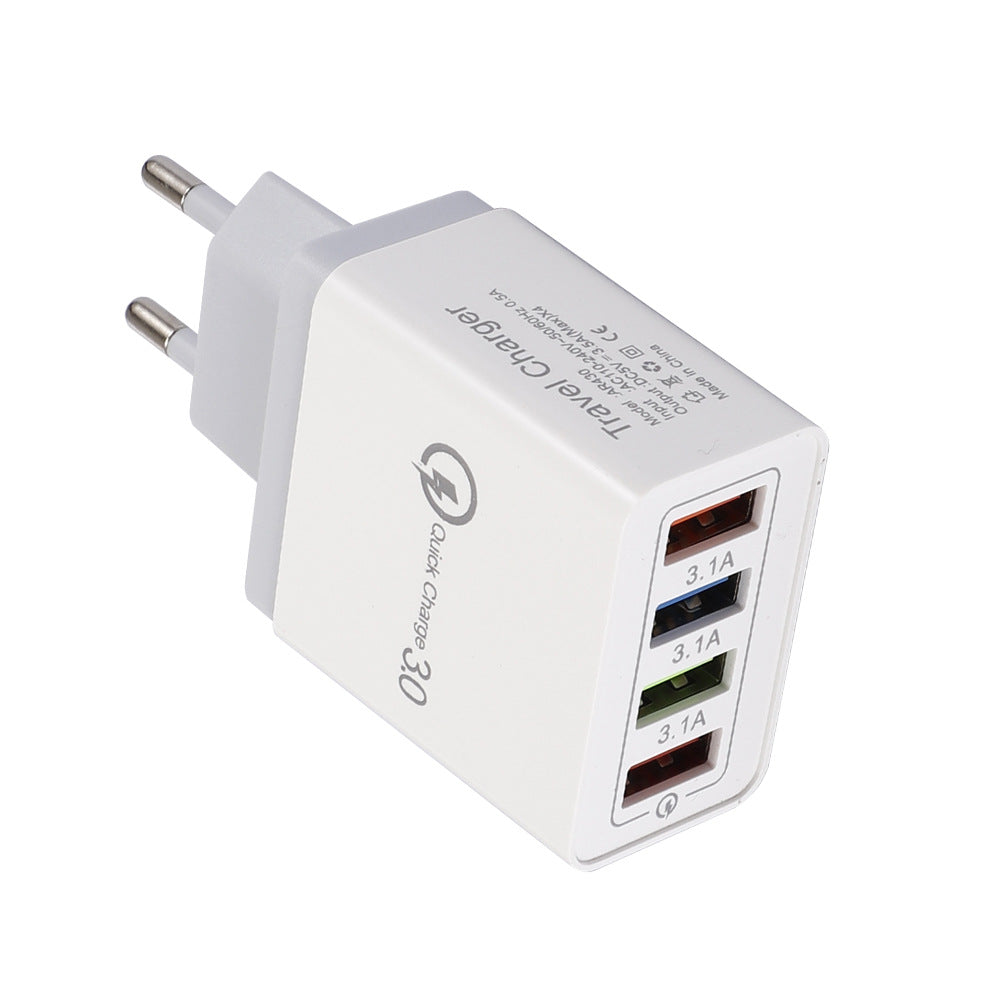 USB Charger Quick Charge 3.0 4 Phone Adapter For Tablet Portable Wall Mobile Charger Fast Charger Pi-Mart