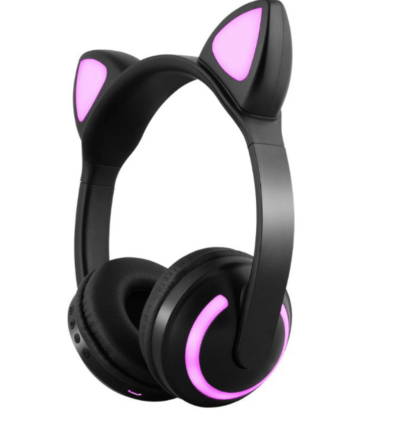 Interesting New Kids Headphones Wireless Bluetooth In Cat Ears Headphones Style With Noise Reduction Live Breathing Lights Glare and LED Lights - SJB-DIAMOND ELITES