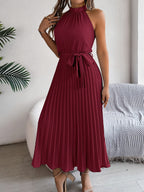 Cute Pink Sleeveless Midi Dress Elegant & Flowy Girls Dress Beautiful Design