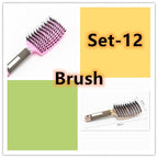 Hairbrush Anti Klit Brushy Haarborstel Women Detangler Hair Brush Bristle Nylon Scalp Massage  Teaser Hair Brush Comb Pi-Mart