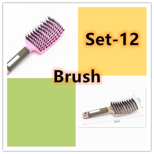 Hairbrush Anti Klit Brushy Haarborstel Women Detangler Hair Brush Bristle Nylon Scalp Massage  Teaser Hair Brush Comb Pi-Mart