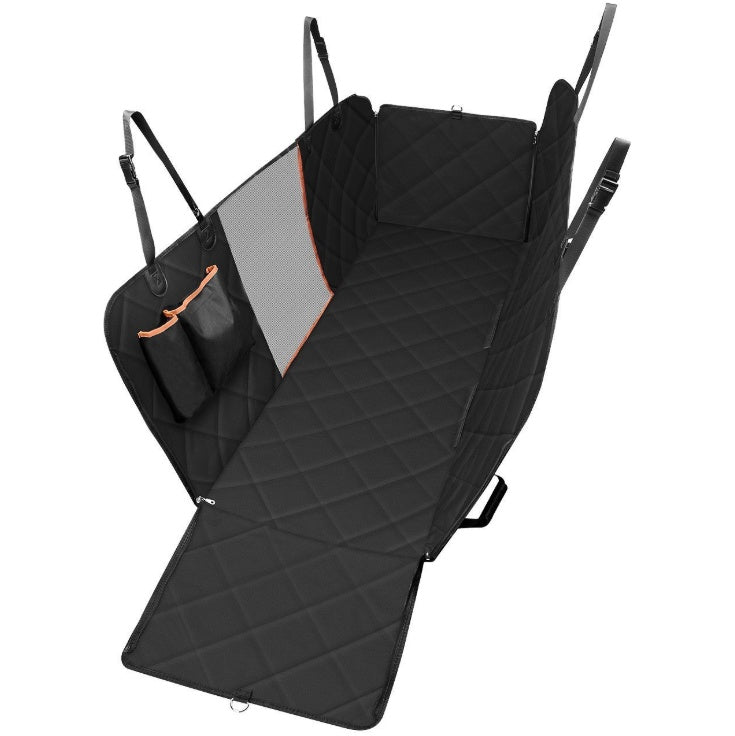 Dog Car Seat Cover View Mesh Pet Carrier Hammock Safety Protector Car Rear Back Seat Mat With Zipper And Pocket For Travel Pi-Mart