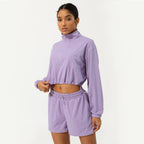 Well-in Vogue Momentum Half-Zip Shorts Set