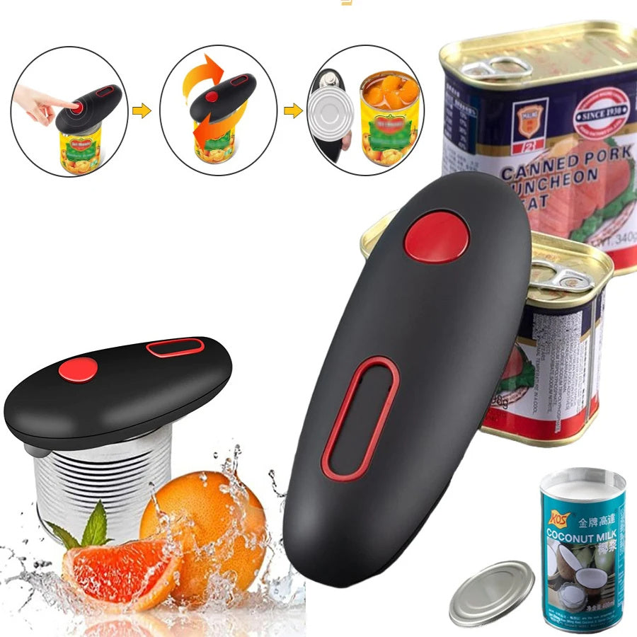 Electric Can Opener Automatic Jar Bottle Can Machine One Touch Portable Kitchen Hand Free Opening Opener Tool Gadgets Pi-Mart