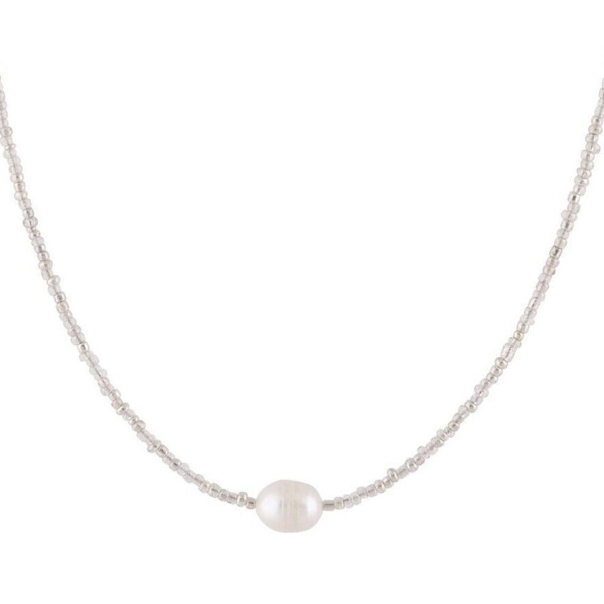 Artistic Vintage Bead Necklace Natural Freshwater Pearl Pi-Mart