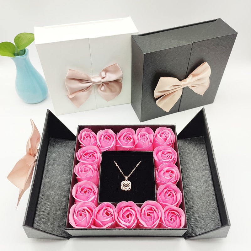 Artificial Rose Flower Gift Box Pi-Mart