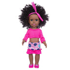 African 14 Inch Doll Simulation Baby Black Doll Pi-Mart