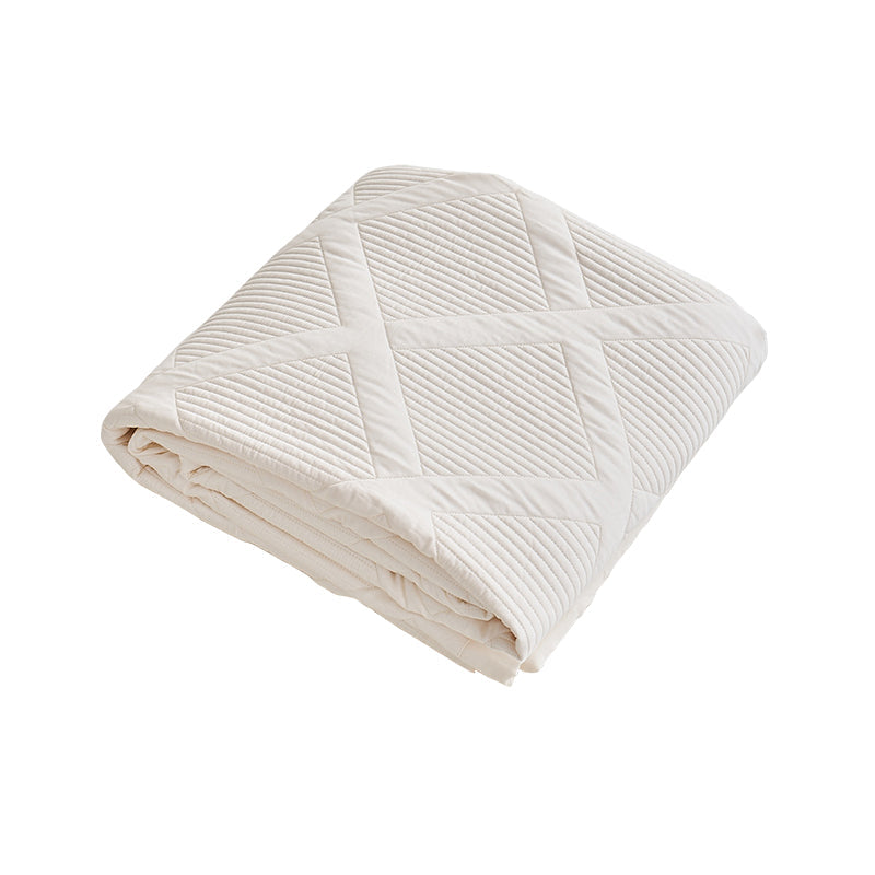 Solid Color Single Double Bed Cover Three-piece Set Of 100 Tencel Cotton Thin Summer Quilt Pi-Mart
