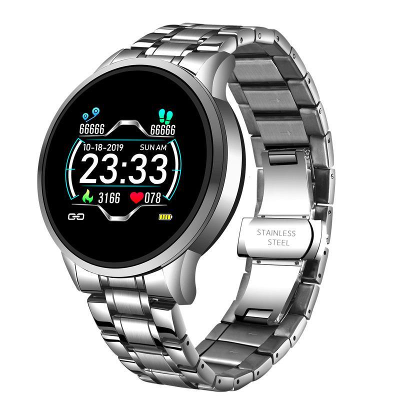 New Smart Watch For Men  With IP67 Waterproof Protecion and Heart Rate Fitness Tracker Pedometer For Android and IOS sistems Steel Band Sports Men Smart Watch - SJB-DIAMOND ELITES