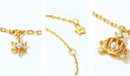 Pumpkin Car Shoes 925 Silver Cubic Zirconia Bracelet
