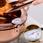 Stainless Steel Deep Frying Pan Color Band Oil Thermometer Double-layer Double Bottom Pi-Mart
