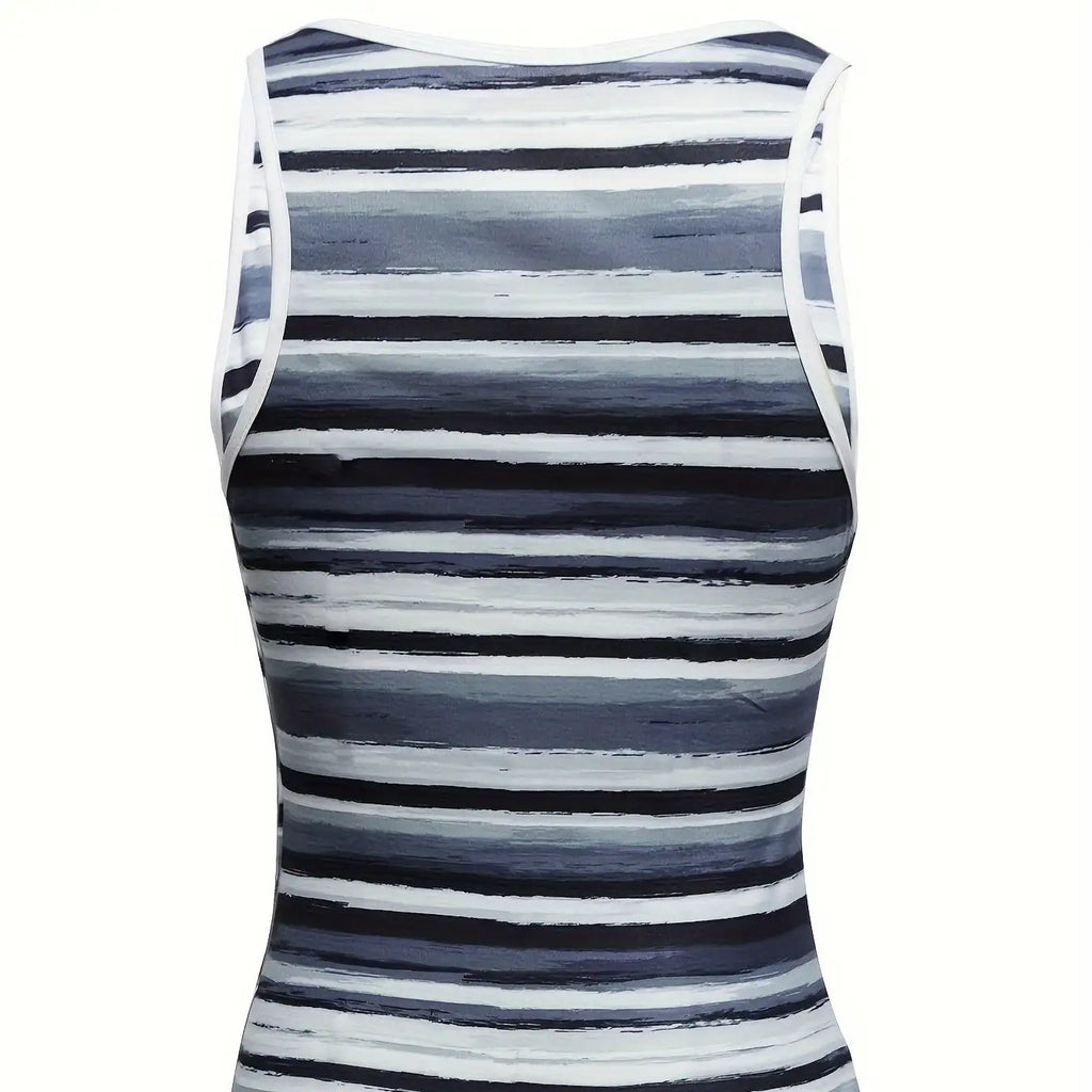 Ladies' Fashionable V-neck Striped Fashionable Casual Camisole Vest - SJB-DIAMOND ELITES