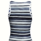 Ladies' Fashionable V-neck Striped Fashionable Casual Camisole Vest - SJB-DIAMOND ELITES